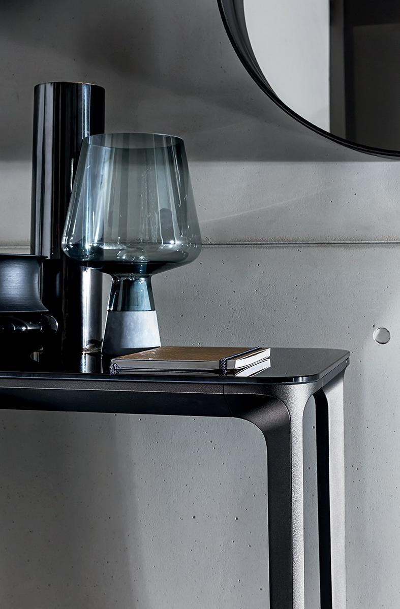 SLIM 4 LEGS Rectangular glass console table