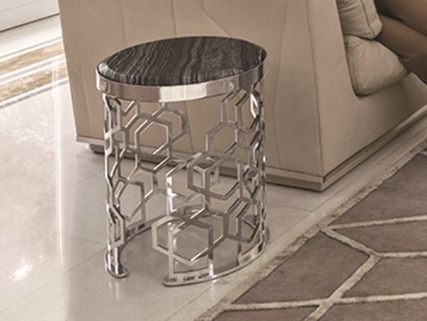 MANFRED Round metal coffee table