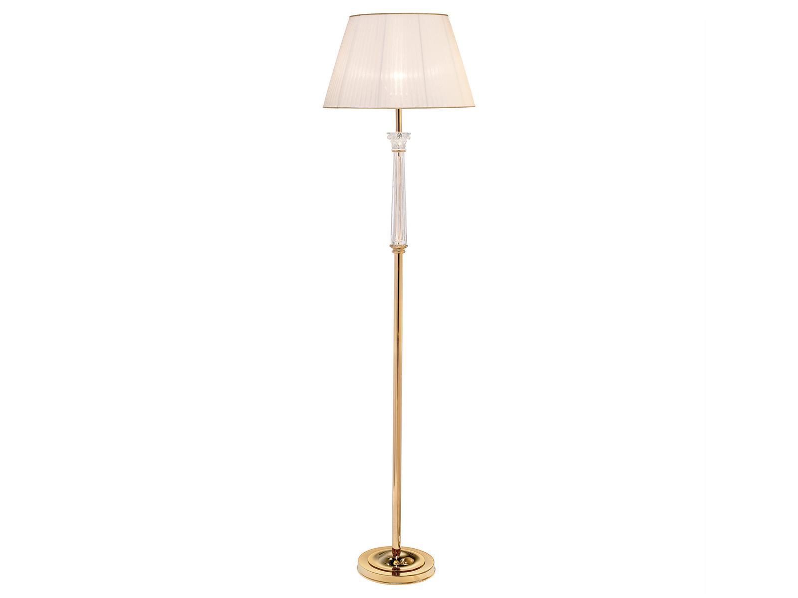 VICKY 37089/P Gold plated floor lamp with crystal and shade