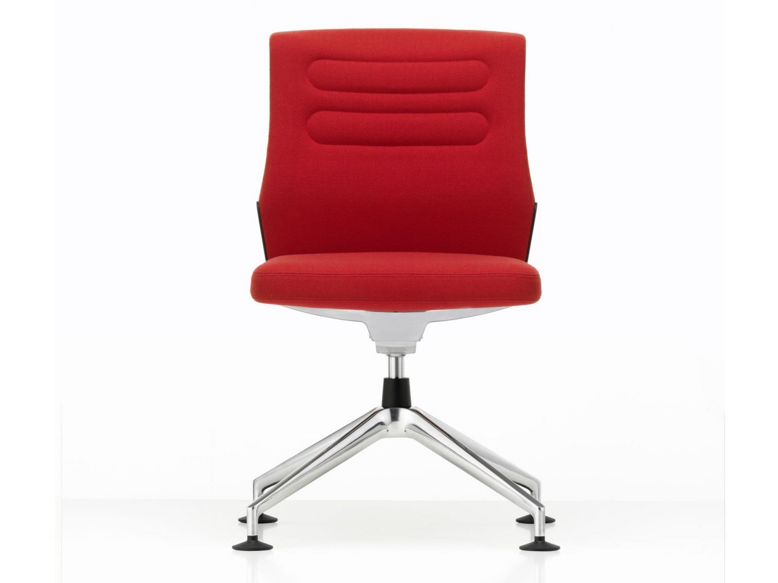 AC 5 MEET Swivel upholstered fabric office chair with 4-Spoke base