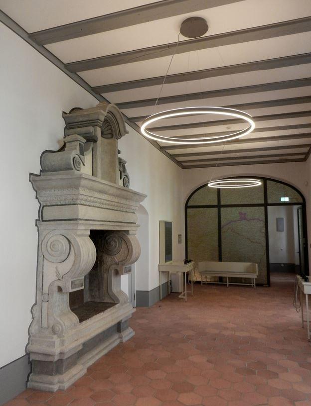 DOPPIO LED glass and aluminium pendant lamp