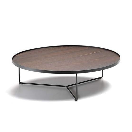 BILLY WOOD Round veneer coffee table