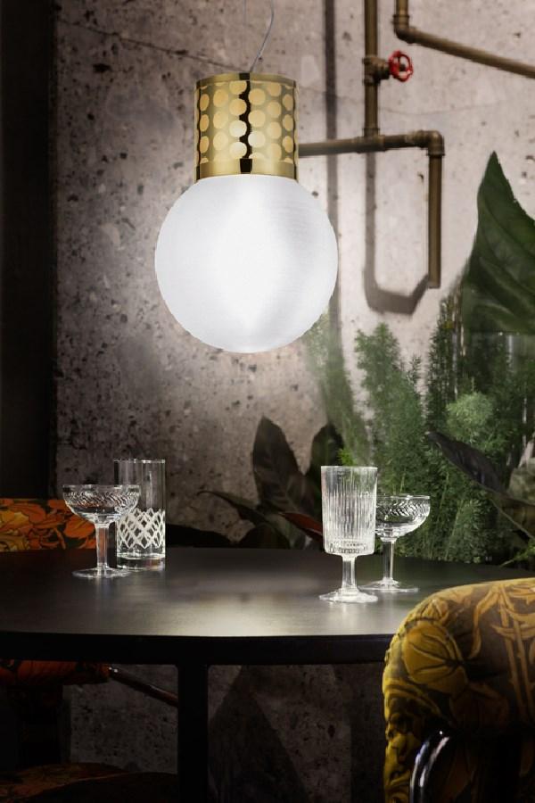 ATMOSFERA Methacrylate and Goldflex® LED pendant lamp