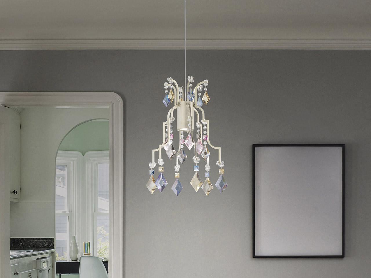 LIZZI S1 Halogen metal pendant lamp with crystals