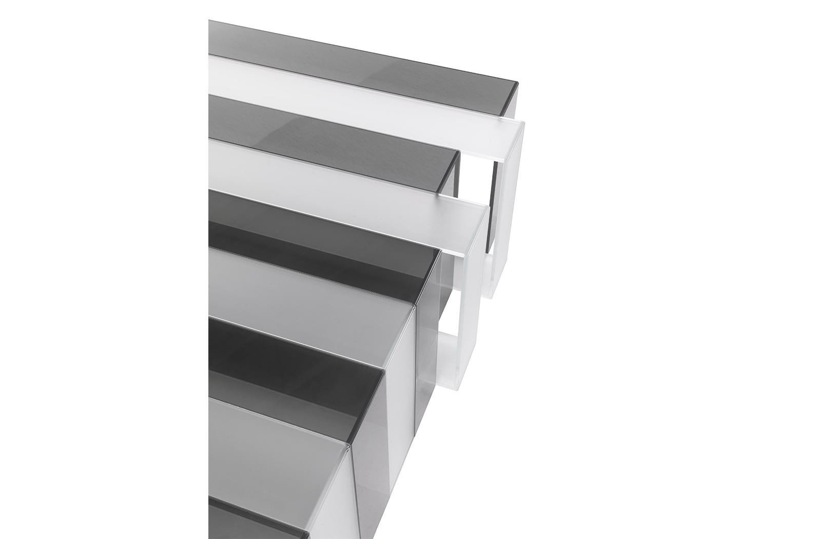 JENGA Rectangular glass coffee table