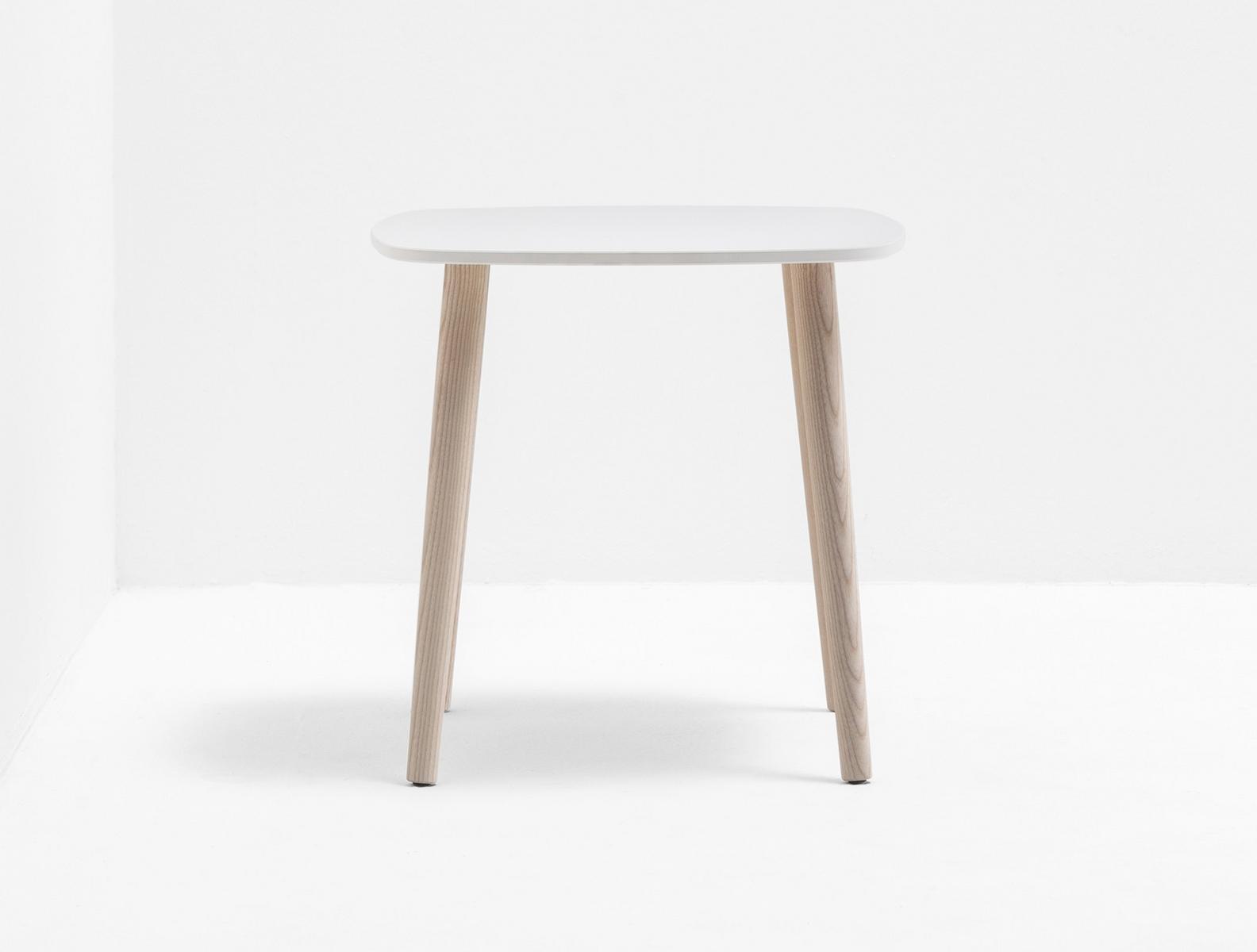 MALMÖ MLT_50X50X48 Low square wooden bistro side table