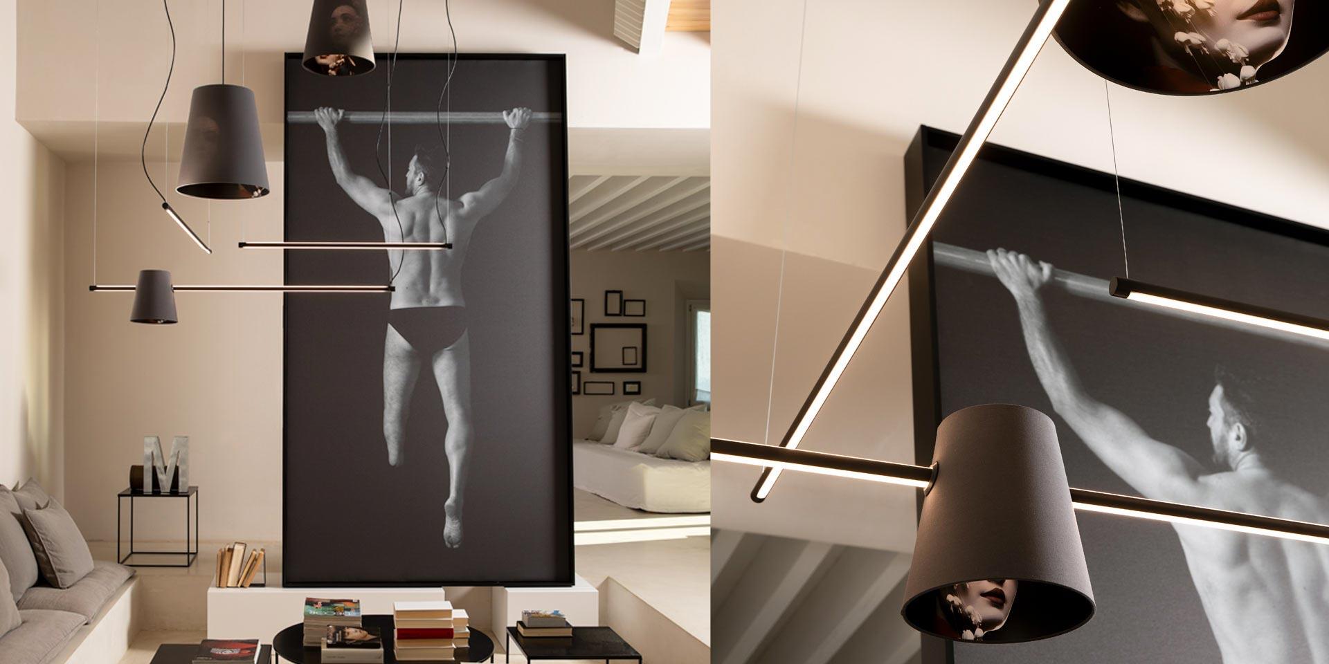 CUPIDO LED direct light cotton pendant lamp