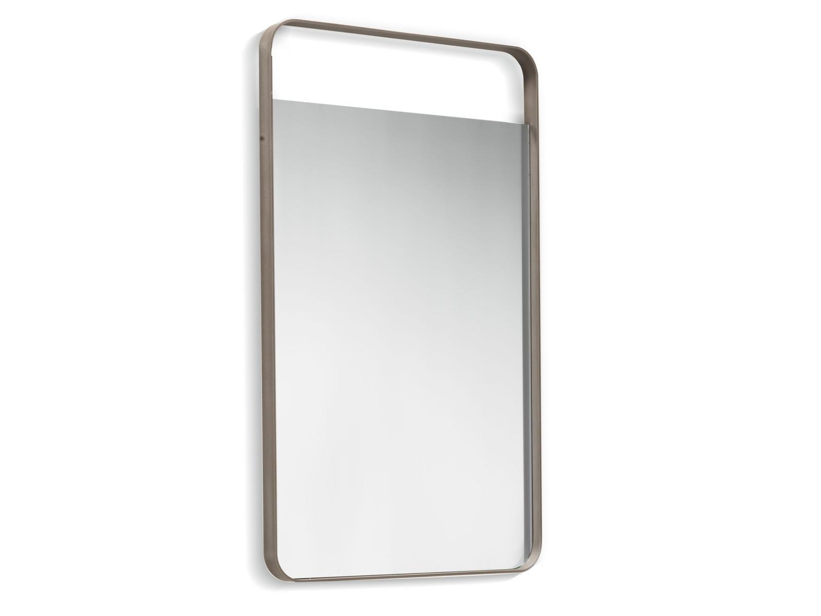 ELVIS Rectangular wall-mounted aluminium mirror
