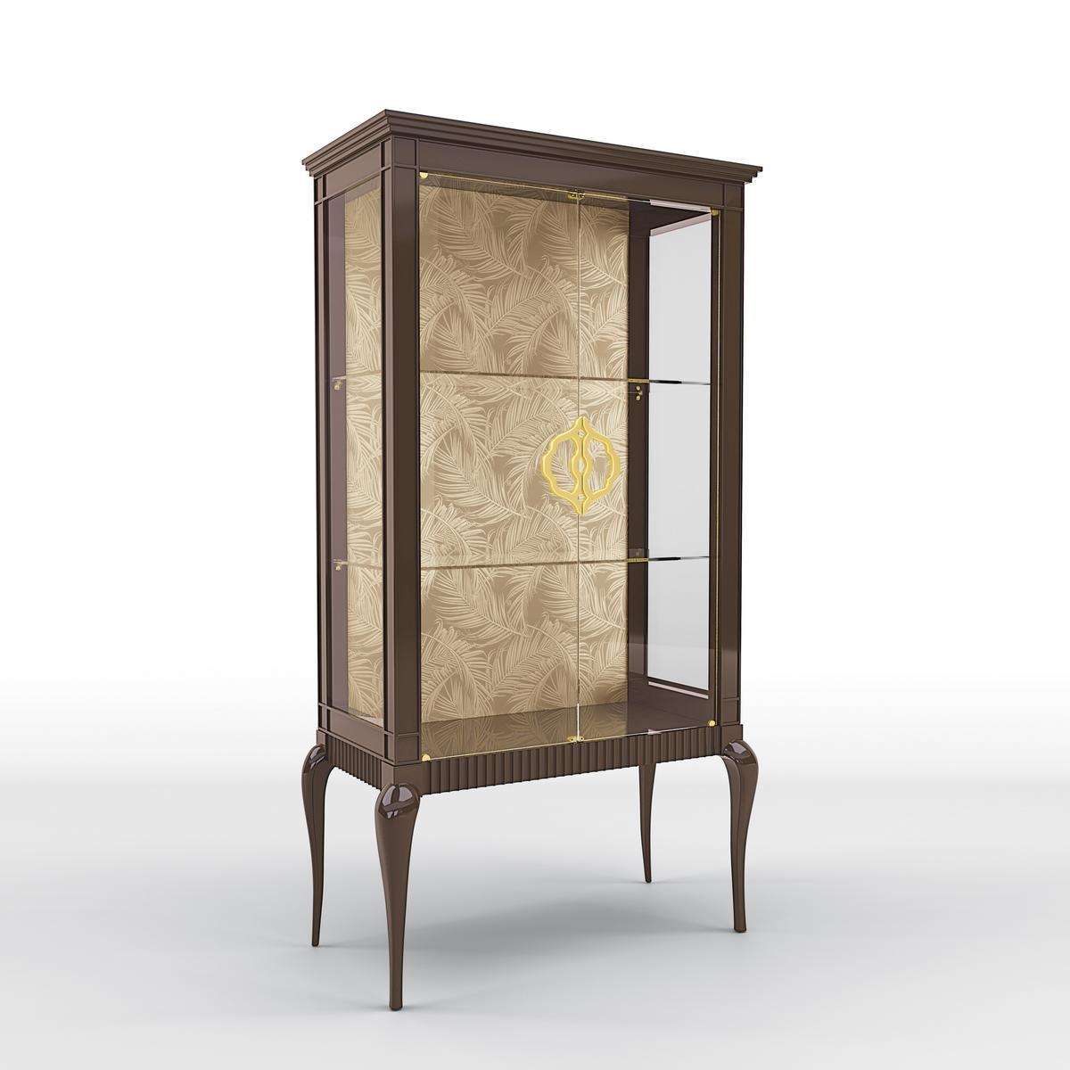 FRITZ Solid wood display cabinet with doors