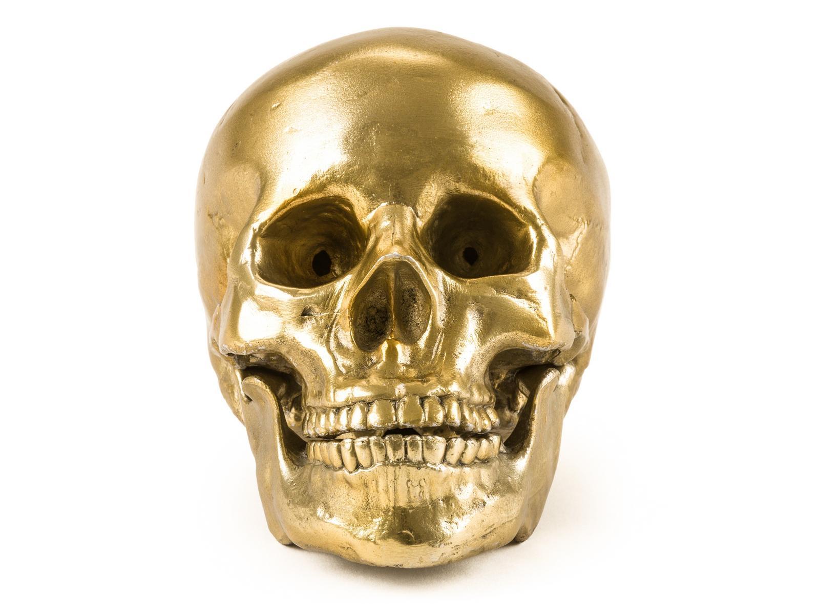 HUMAN SKULL Aluminium decorative object