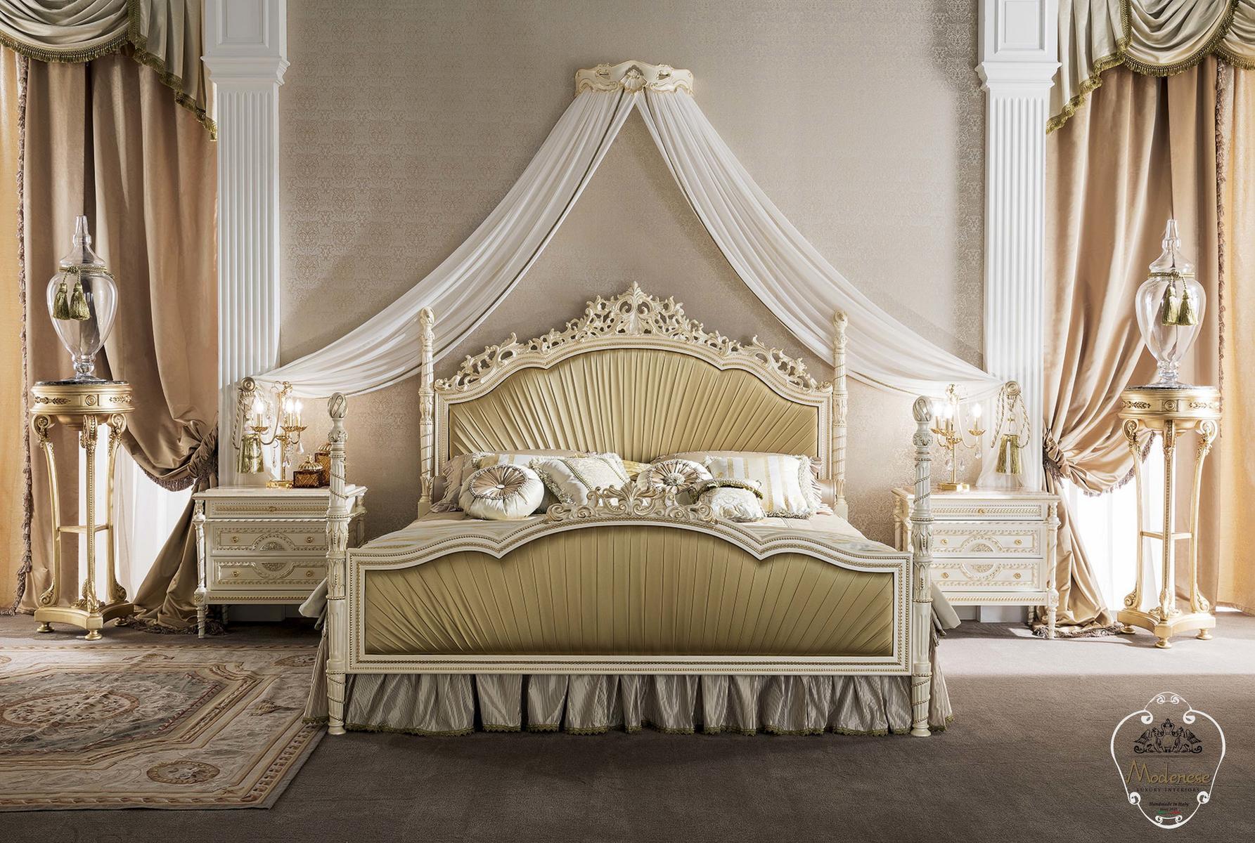 14214 Double bed with upholstered headboard