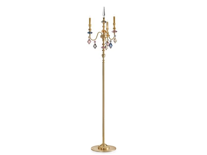 CHIC STL3 Brass floor lamp with crystals