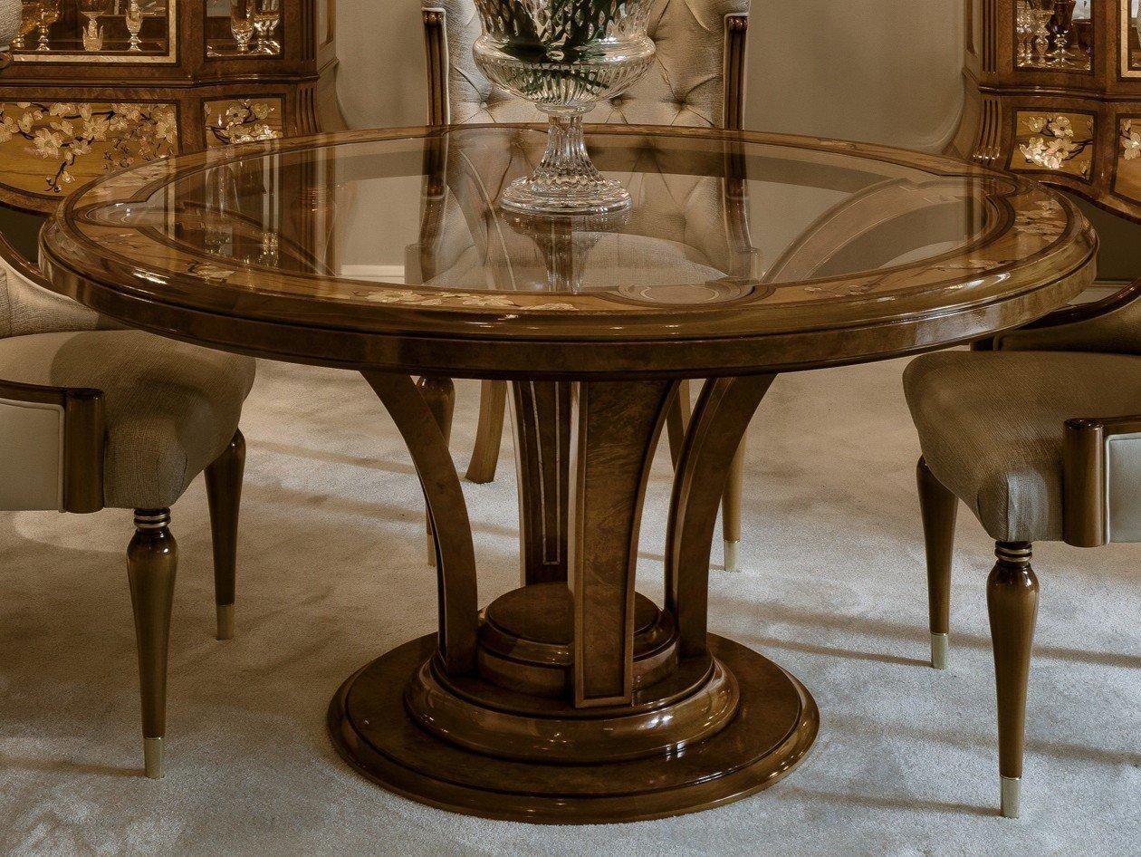 1430 Round chestnut dining table