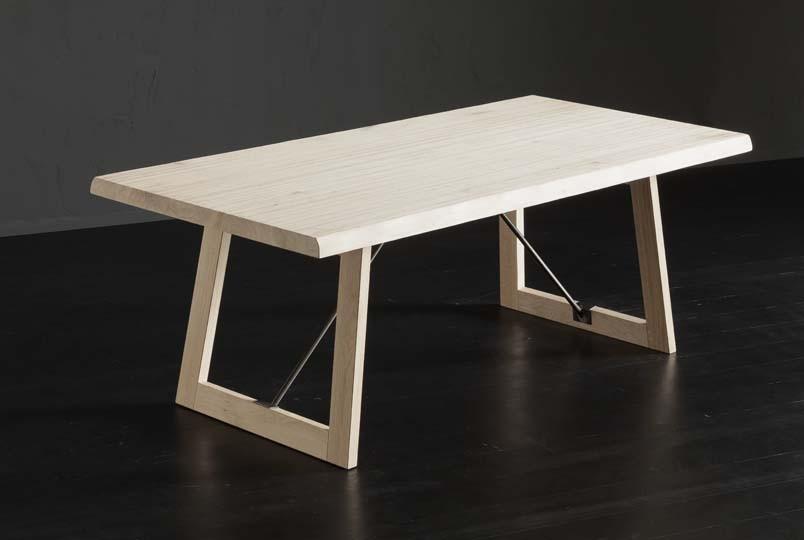 DENVER + FLAT/ TIRANTI Rectangular oak dining table