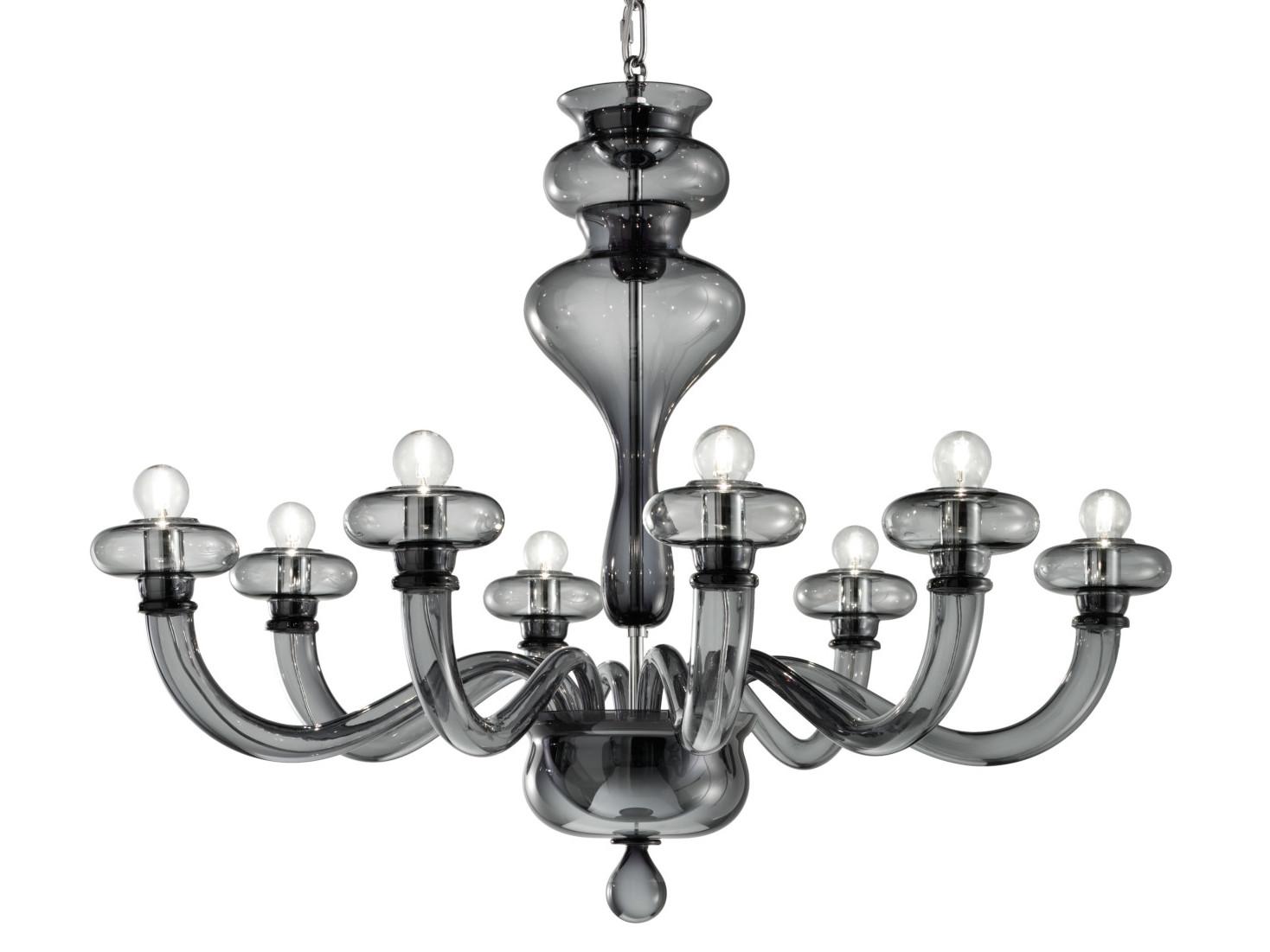 BOHEME L8 Classic style LED direct light blown glass chandelier