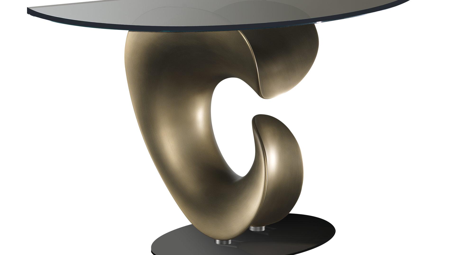 PARENTESIS Demilune glass console table