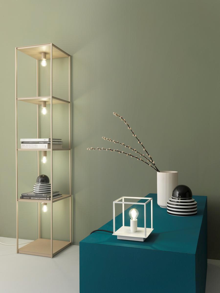 BOX Iron bookcase with built-in lights