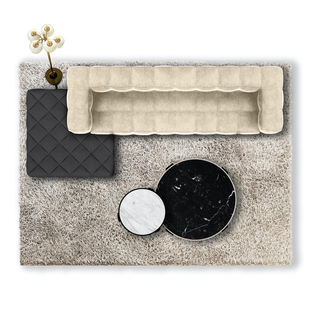 MAYOR Tufted 4 seater fabric sofa