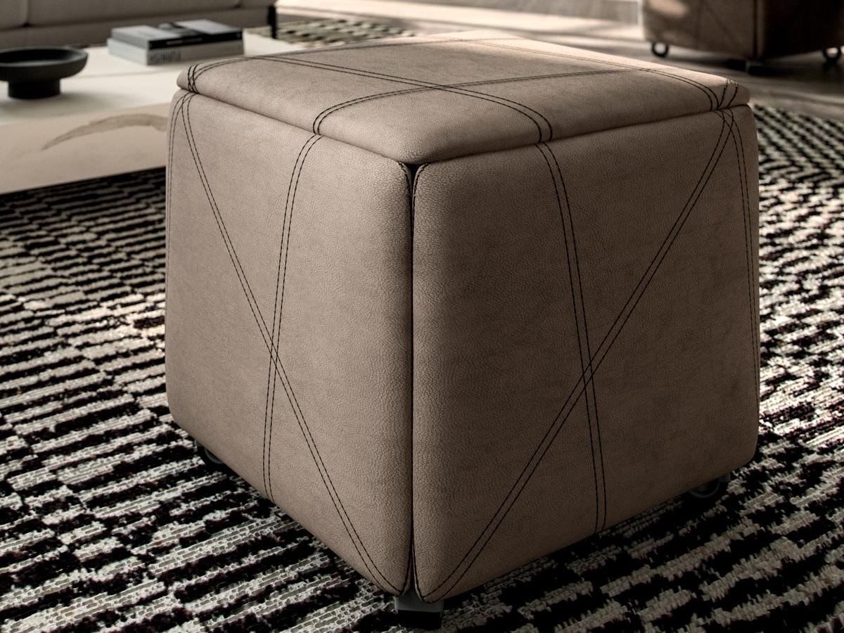 CUBIX Leather chair / pouf