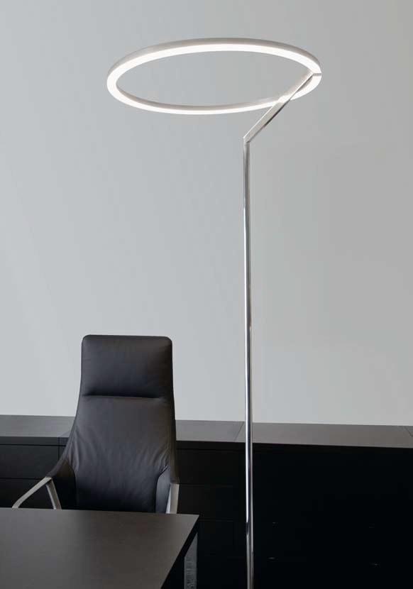 CIRCOLO INSOSPESO LED aluminium floor lamp