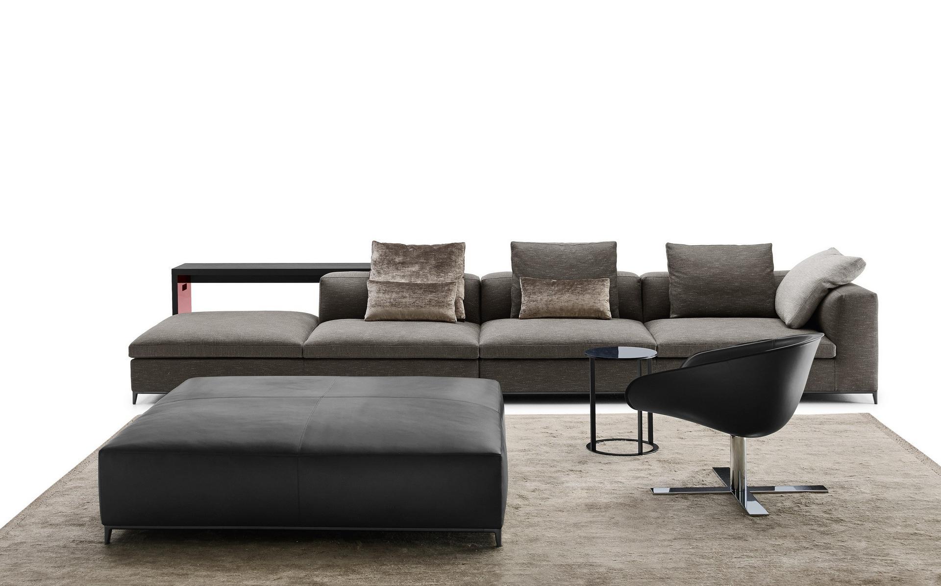 MICHEL CLUB Corner sectional fabric sofa