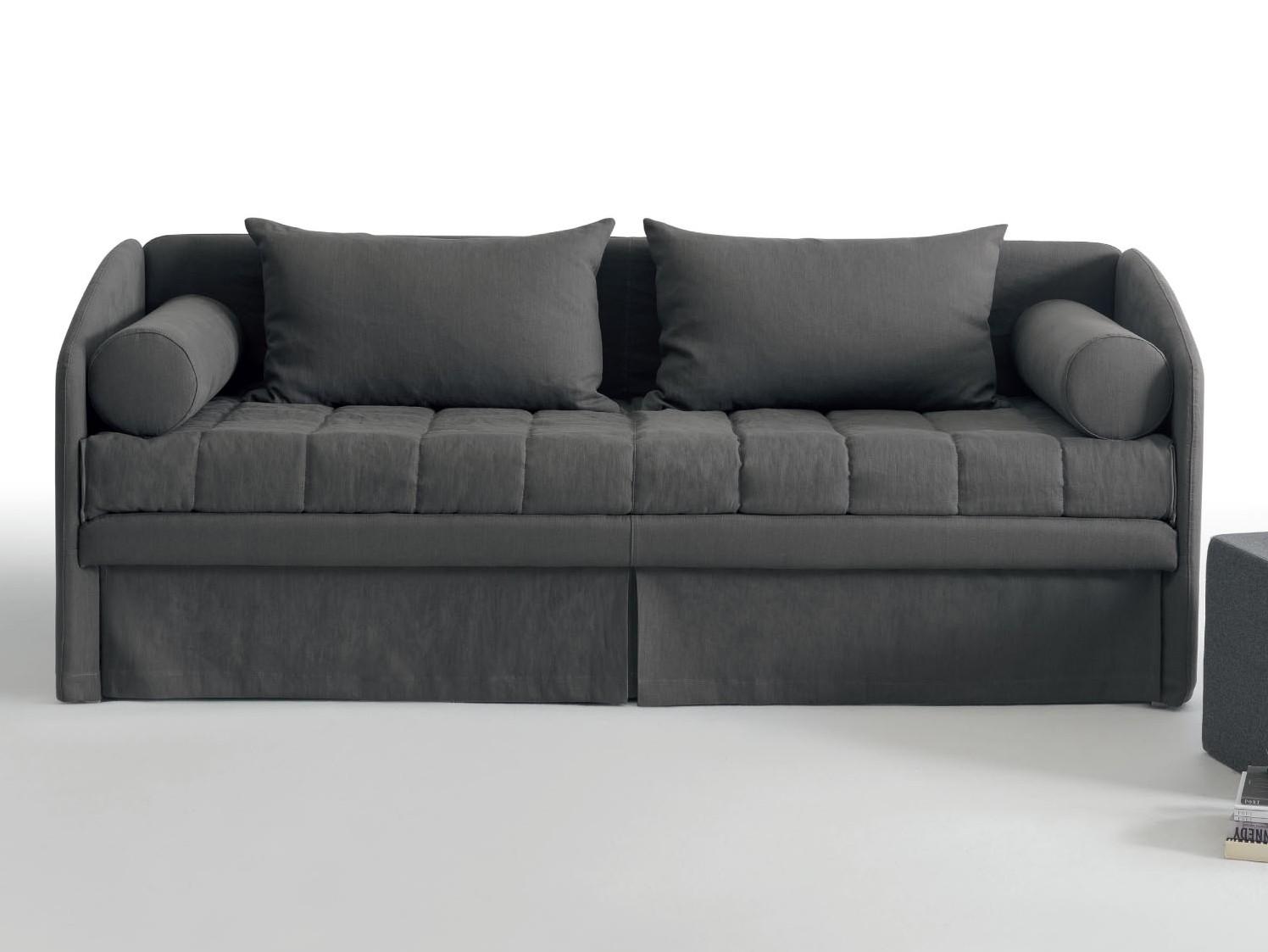 CARLETTO PLUS Fabric sofa bed with removable cover