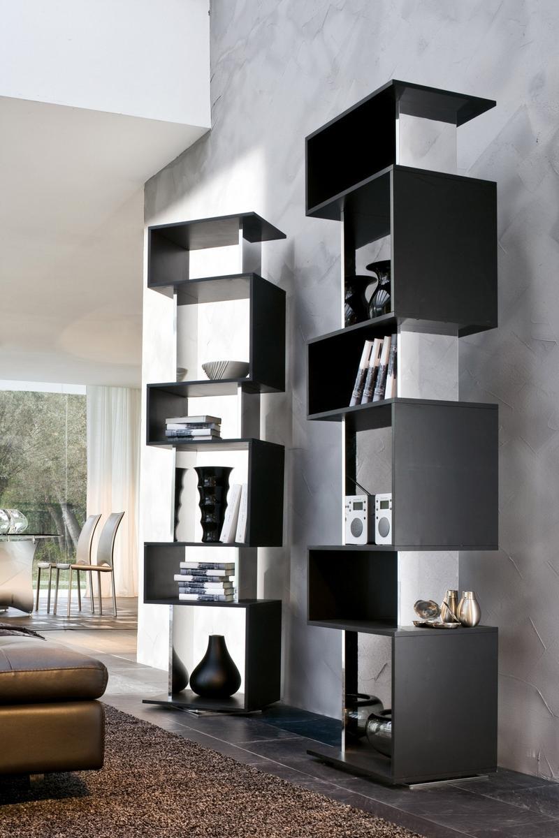 OSUNA Swivel wood and glass bookcase