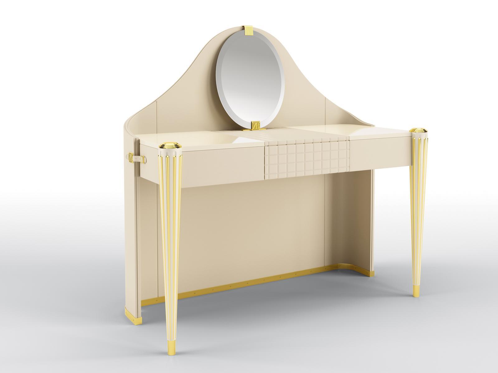 KIMBERLY Dressing table covered in leather