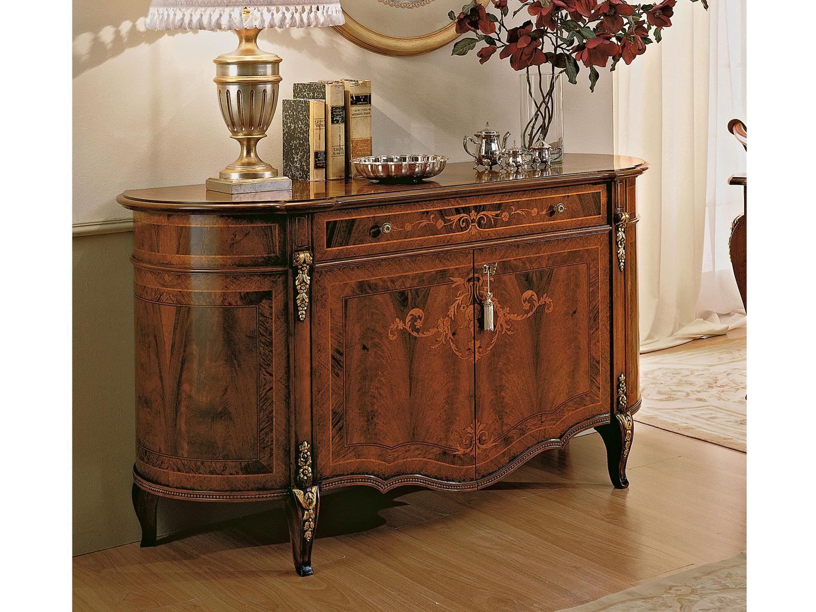 REGGENZA Wood veneer sideboard with doors