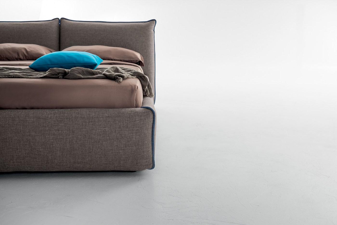 JOY Upholstered fabric double bed