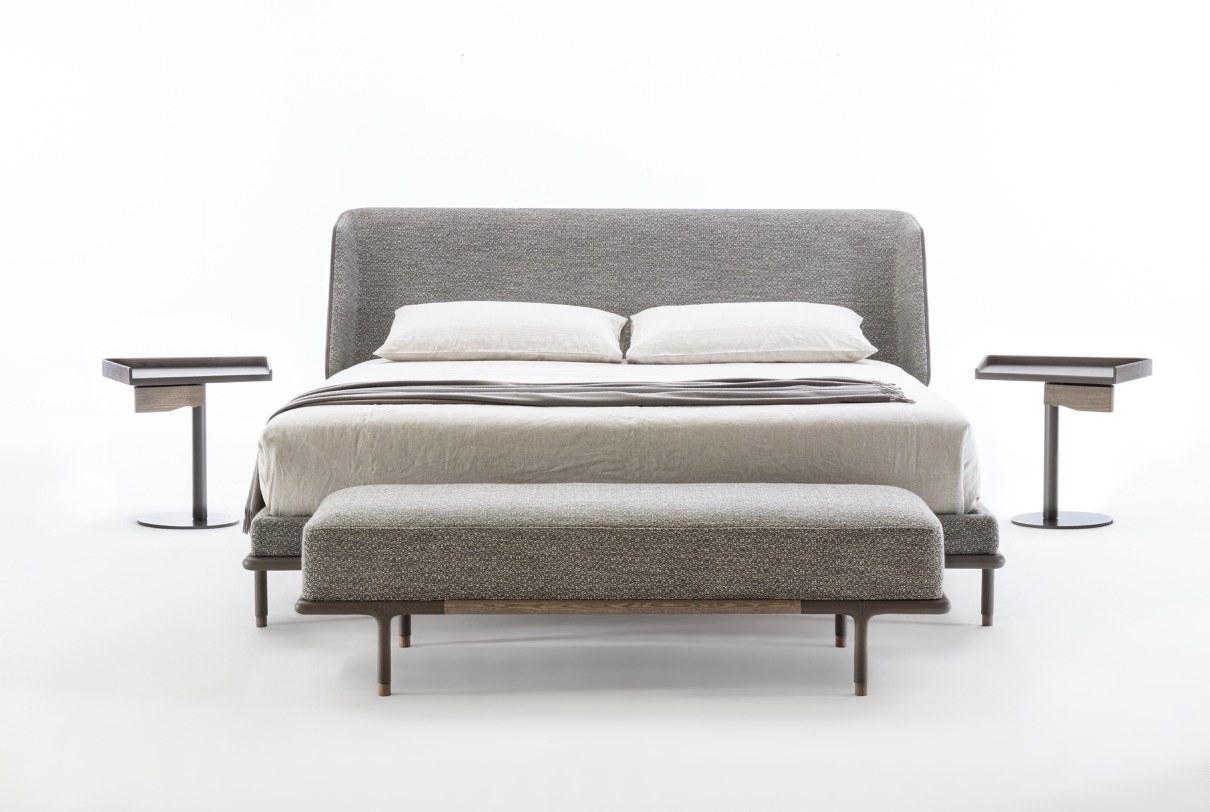ALFRED Double bed with upholstered headboard