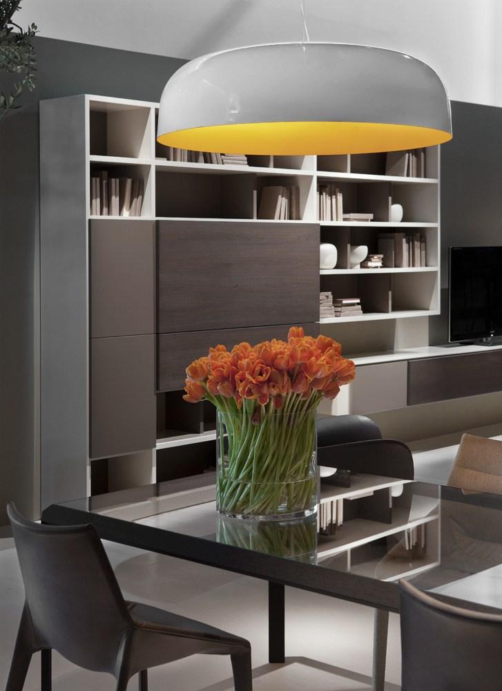 CANOPY - 422 Indirect light fluorescent aluminium pendant lamp