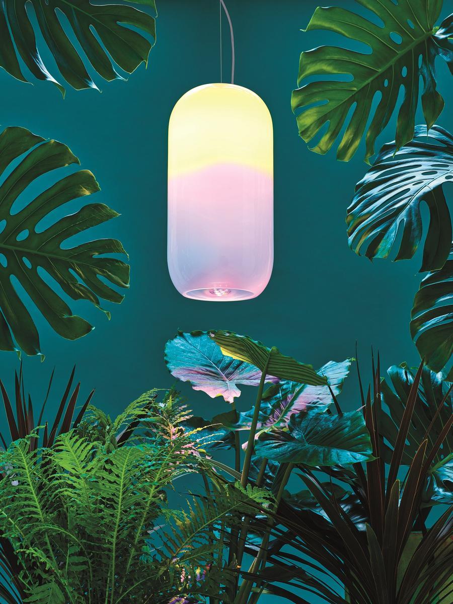 GOPLE LED blown glass pendant lamp