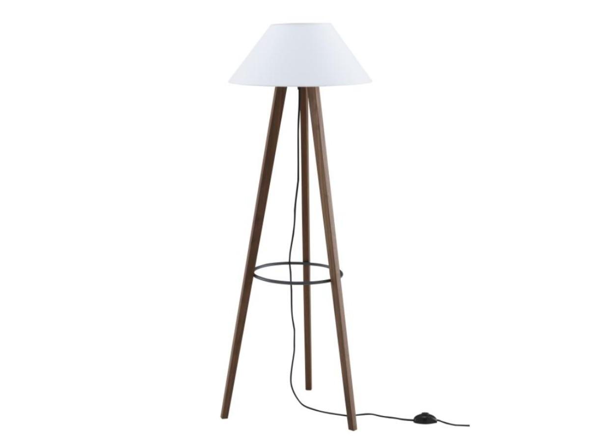 MELUSINE LED steel and wood floor lamp