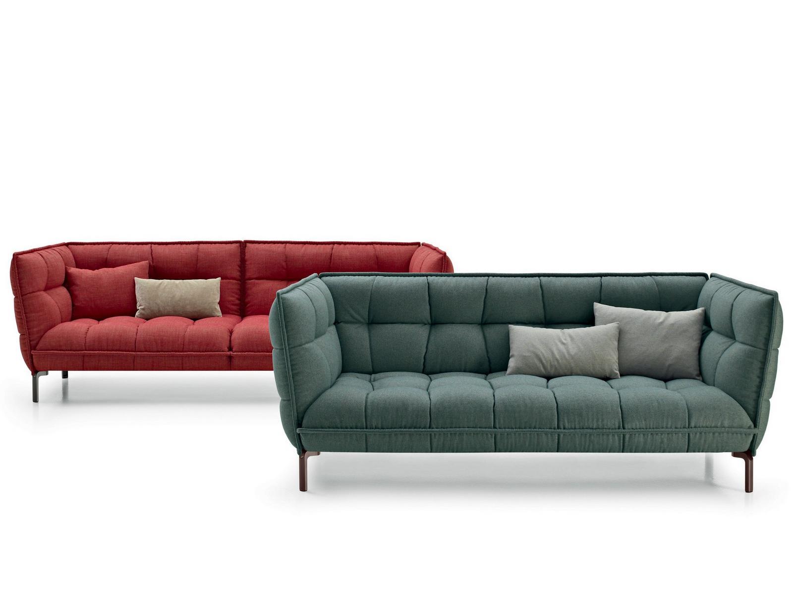 HUSK Tufted fabric sofa