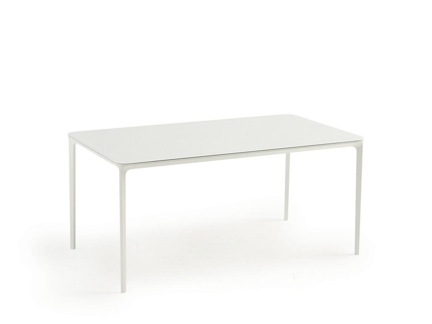 SLIM EXTENSIBLE Extending glass and aluminium table