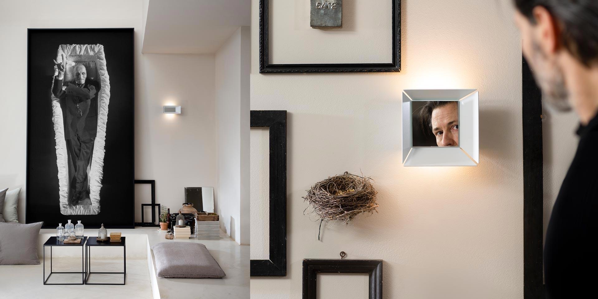NARCISO LED indirect light aluminium wall light