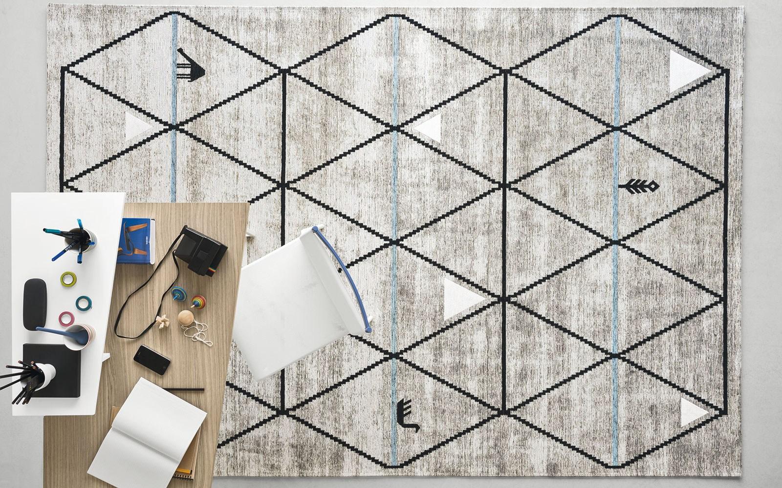 GAVA Rectangular rug with geometric shapes