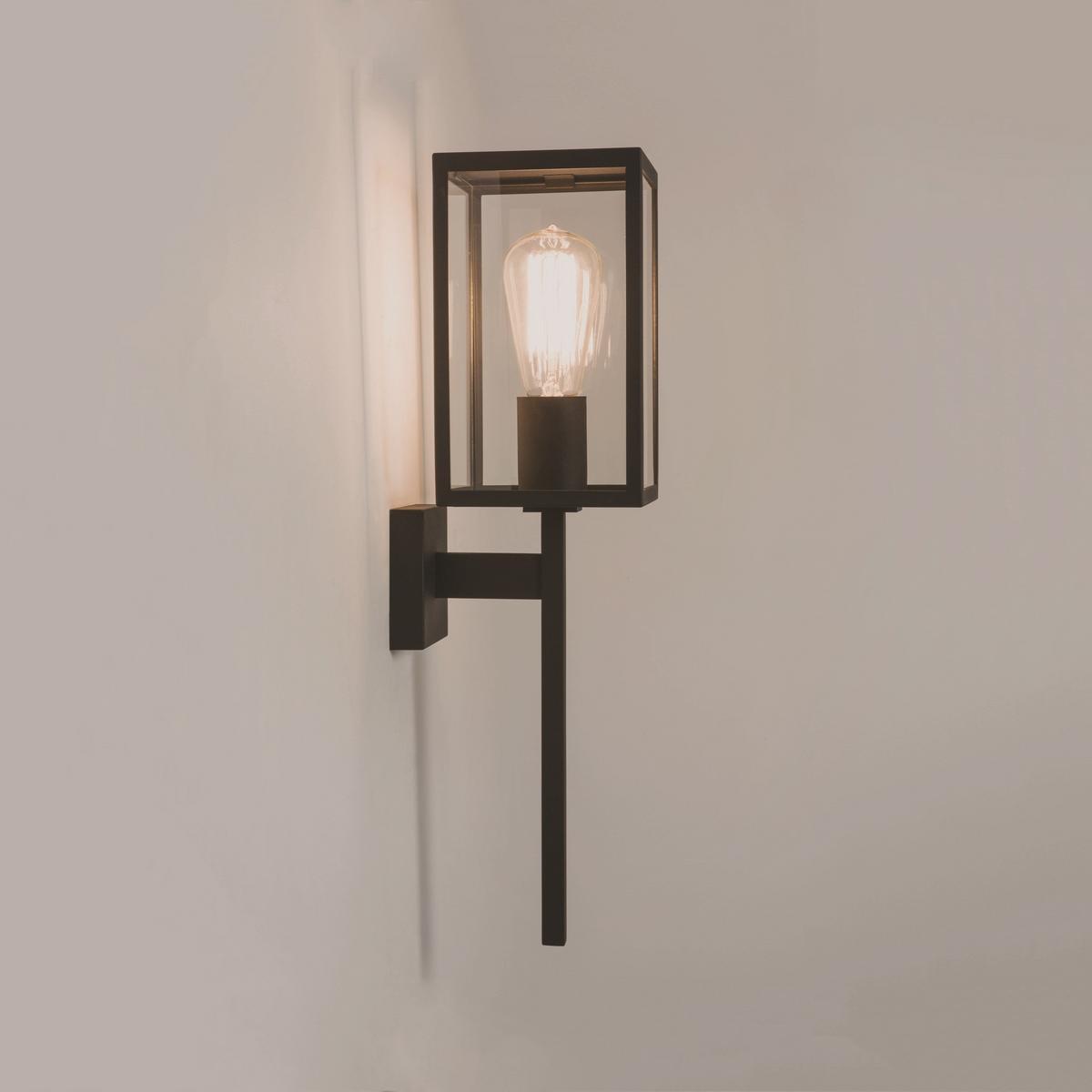 COACH 130 Glass and steel outdoor wall lamp