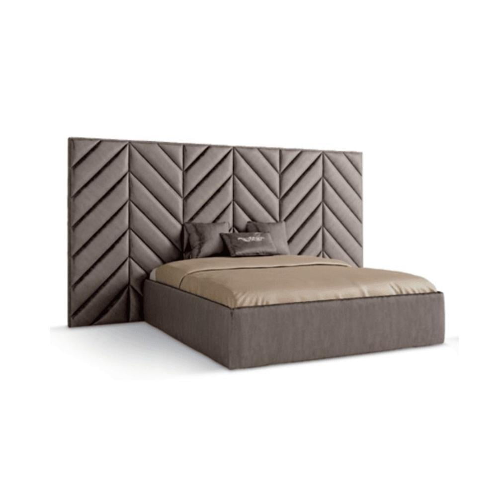 PHOENIX Velvet bed with tufted headboard