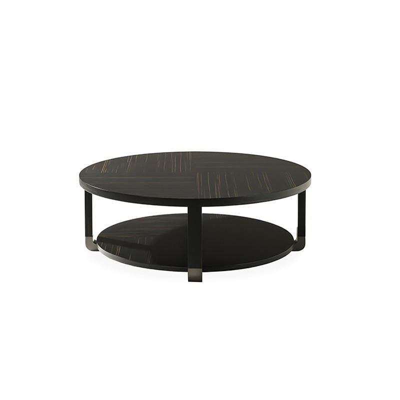 JACQUES Round solid wood coffee table