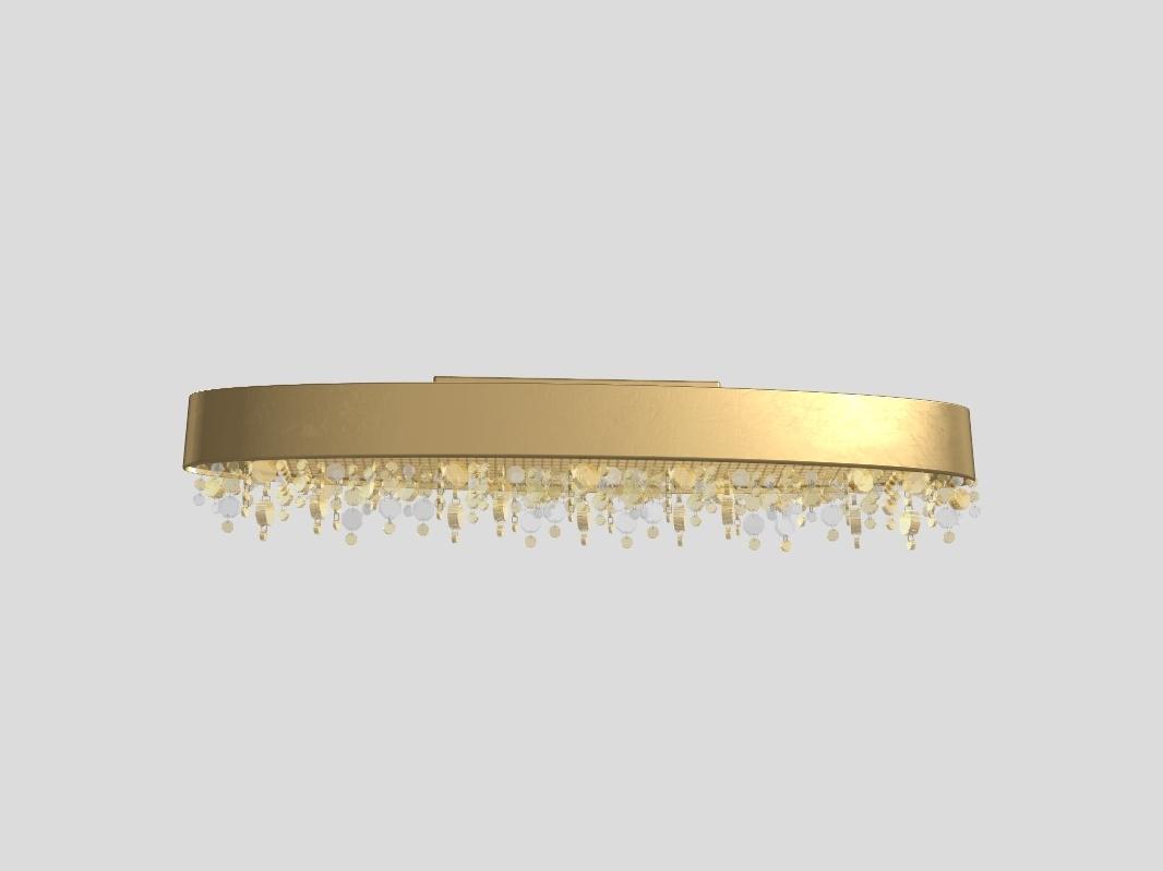 OLÁ PL4 OV 100 LED painted metal ceiling lamp with crystals