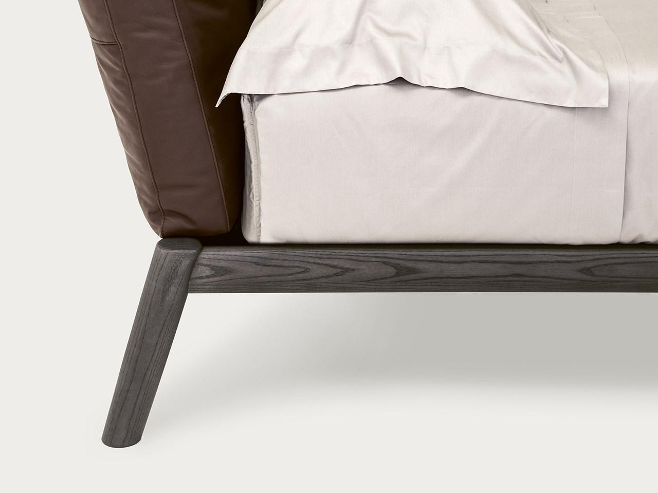 DIONISO Ash double bed with upholstered headboard
