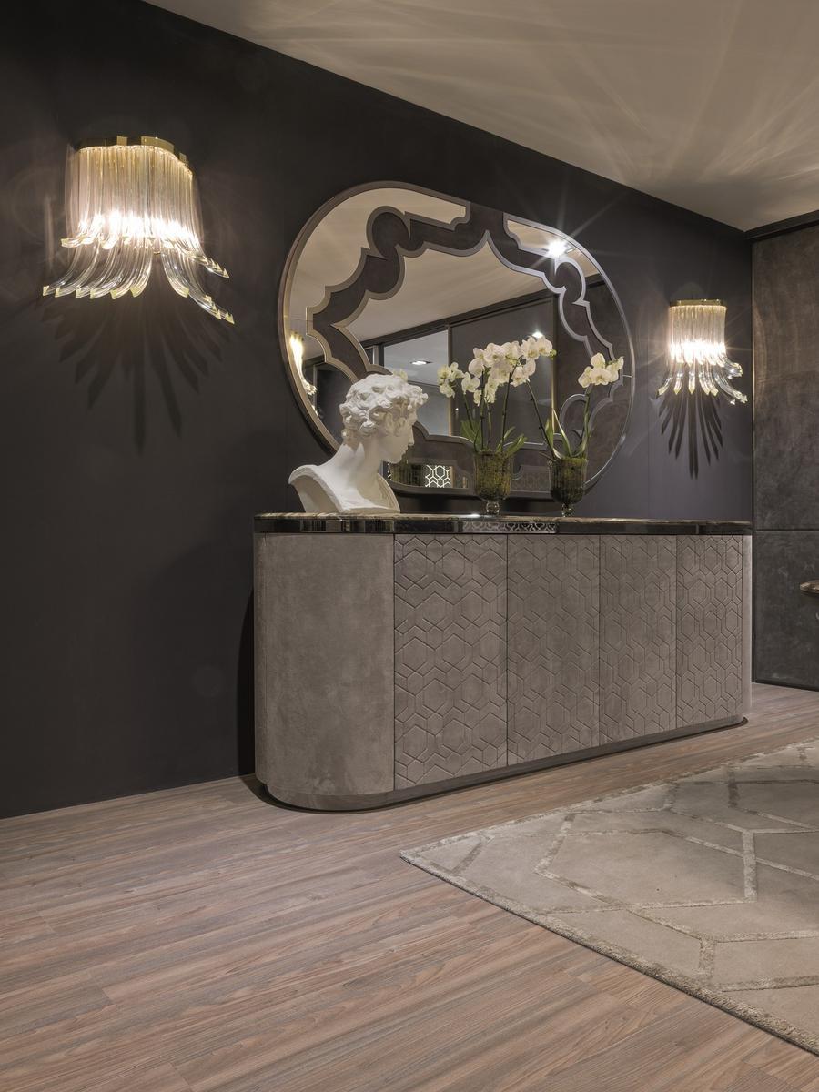 GORDON Leather sideboard with doors