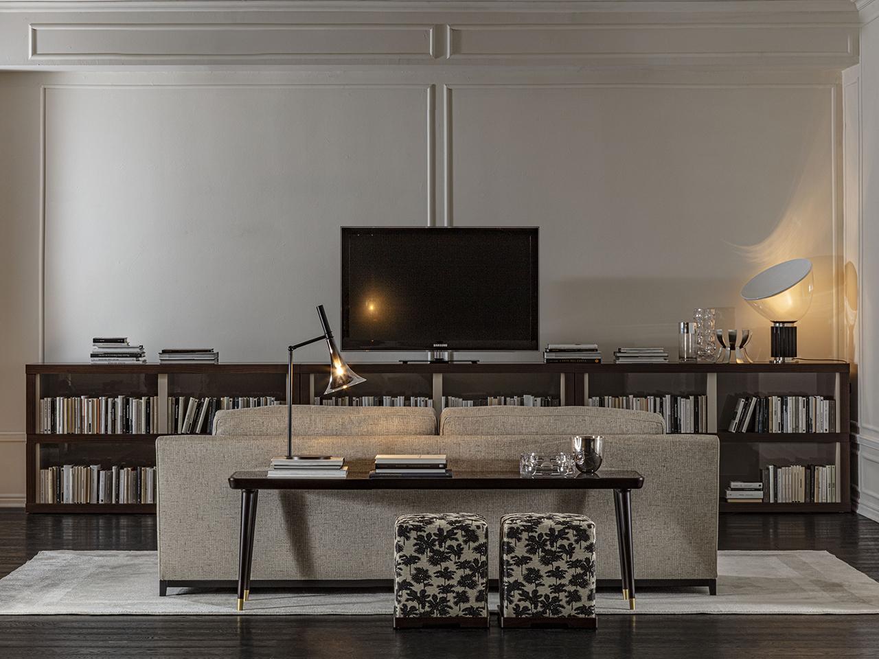 BAFFO 7026/LG LED with swing arm blown glass table lamp