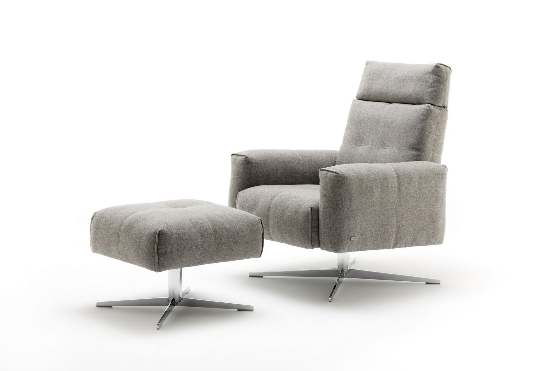 50 Fabric armchair with 4-spoke base with armrests