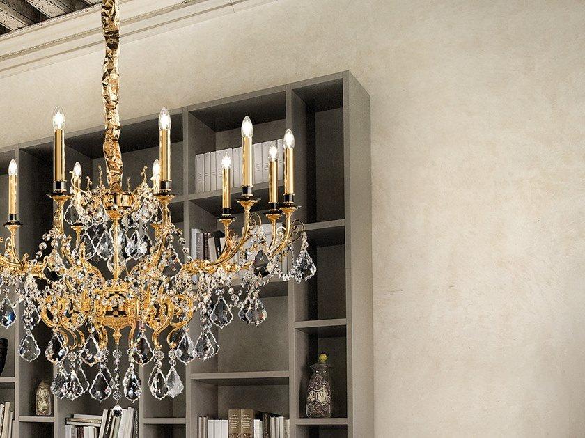 ODESSA 6-65 / 8-80 Incandescent brass chandelier with crystals