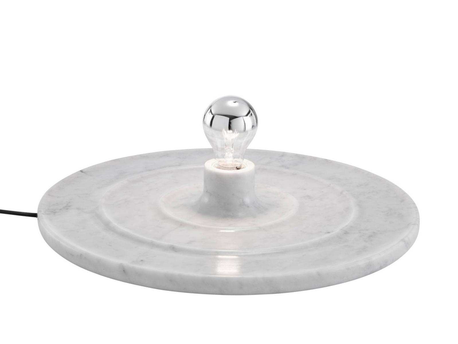 RONDE Carrara marble table lamp