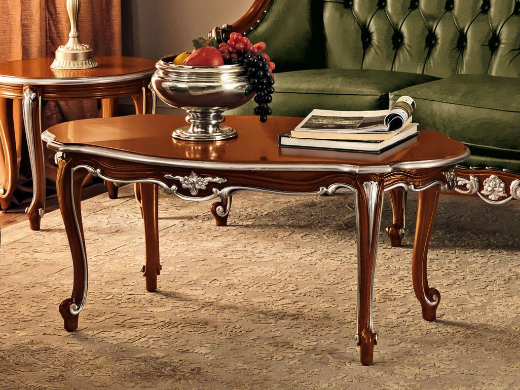 11612 Oval solid wood coffee table