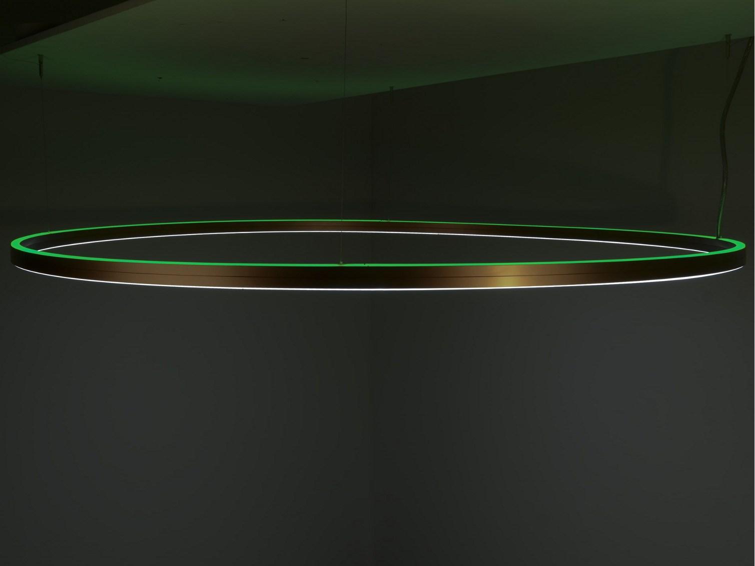 DOPPIO LED glass and aluminium pendant lamp